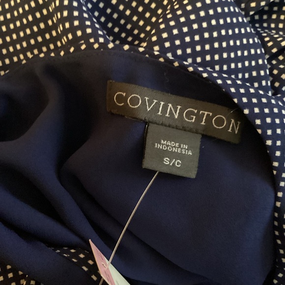 New Covington Lined Chiffon Sleeveless Ruffled Blouse Size Small - Picture 7 of 9